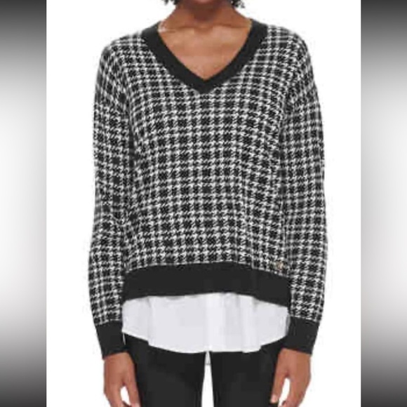 Calvin Klein Animal Print Sweater Shirt Tail Top NWT Size Medium Zebra Leopard - Picture 4 of 4